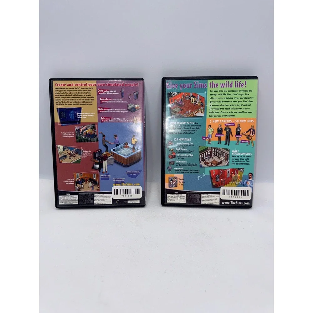 Electronic Arts The Sims & Livin Large PC Game Bundle Used Simulation Strategy